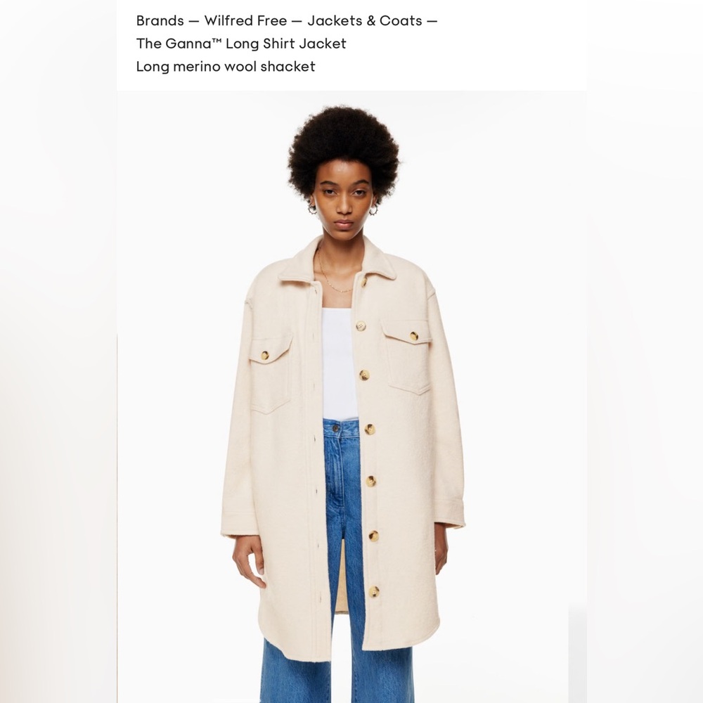 Aritizia Wilfred Free Ganna Long Shirt Jacket - Picture 2 of 5
